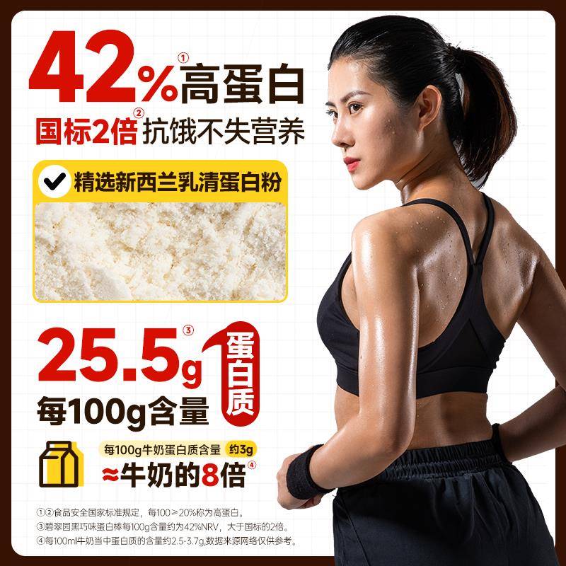 乳餐清蛋白棒威食化QFT代饱腹能饼量全麦干健身解馋休闲办公室小