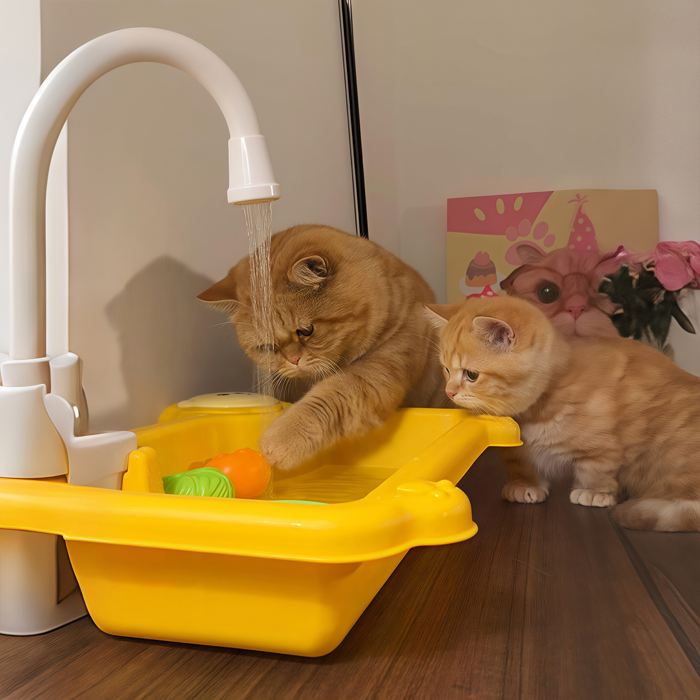 猫咪自动饮水机猫狗流动循环饮水器宠物喂水喝水器用水碗水盆可爱