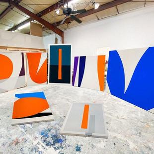 创意撞色沙发背景墙画抽象大尺寸客厅装饰画现代简约玄关画艺术画