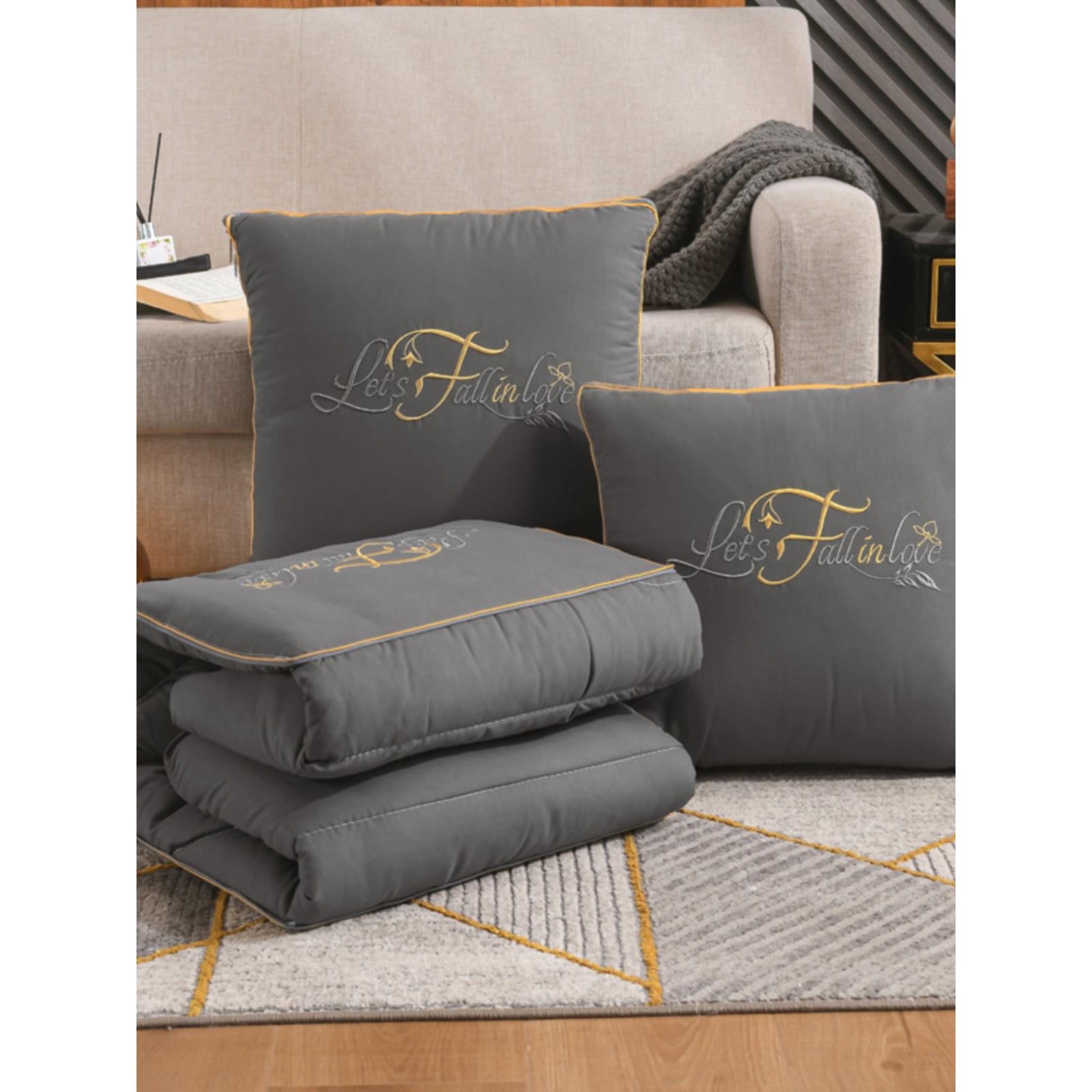 折叠汽车抱枕被子两用多功能车载靠垫被沙发靠枕被午睡空调枕头被