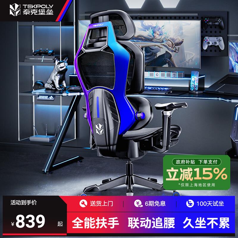 泰克堡垒BUFF100电竞椅人体工学椅久坐舒适护腰办公椅家用电脑椅