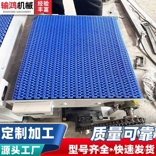 塑料链板输送机网带耐磨流水线海鲜分拣传送带食品塑料链板传送机