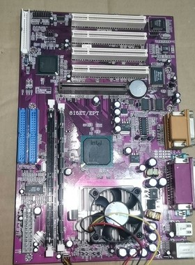 图拉丁815ET主板漂亮的紫色大板做工不错正常点亮进b