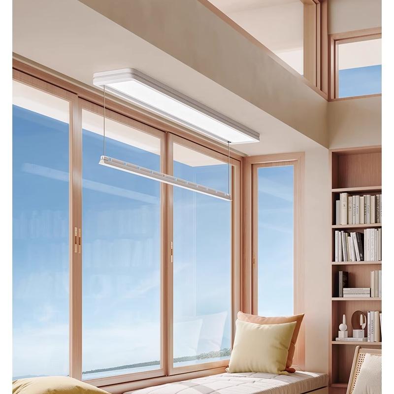 恋晴单杆电动晾衣架小户型隐形阳台升降侧装晾衣杆凉家用晒衣架