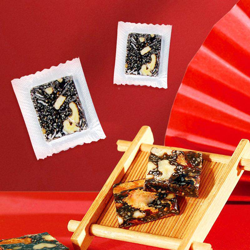 香港启泰阿胶糕20URX0g*5麻罐即食纯手工块黑芝核桃东阿固元膏礼