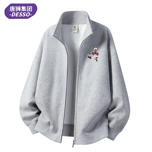 唐狮新款男女开衫立领宽松潮外套