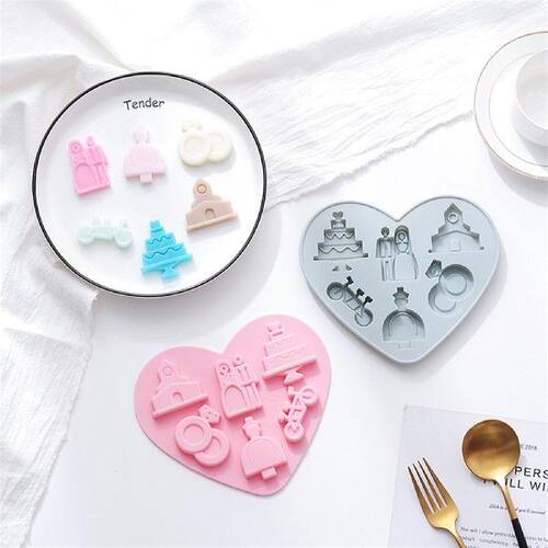 新品Love Heart Sillicone Mold For Pastry Chocolate Cake Baki