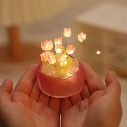 新品Tulip eLamp Night  DIY Material Handmade Cute Room Decor