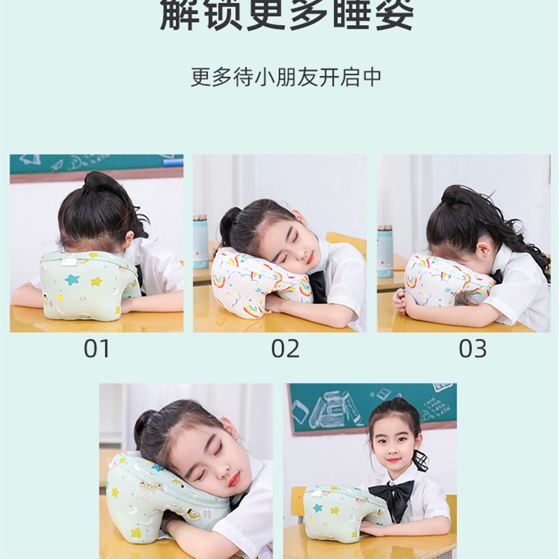 极速日本午睡枕中小学生趴睡枕儿童午G休枕头教室趴桌上睡觉趴趴