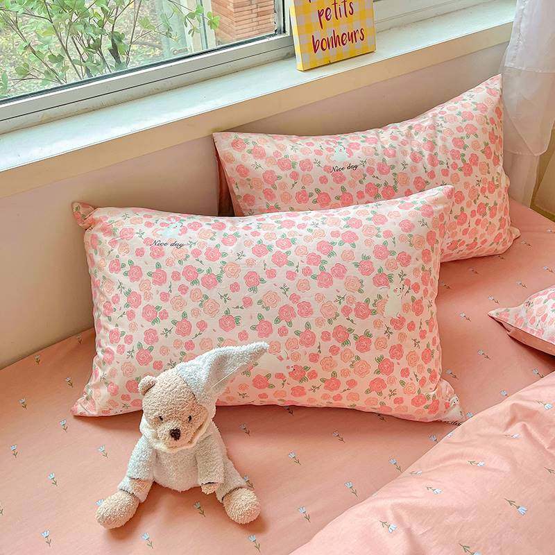 极速inas风纯棉四件套100全棉网红床单小清新被套学生宿舍床上三