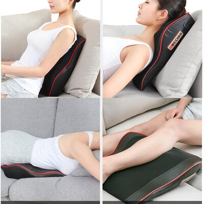 极速Electric back massager pillAow massage body neck with he
