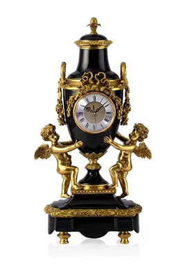 极速陶瓷配铜座钟时钟欧式美式客厅卧室玄关床头轻U奢台灯家居饰