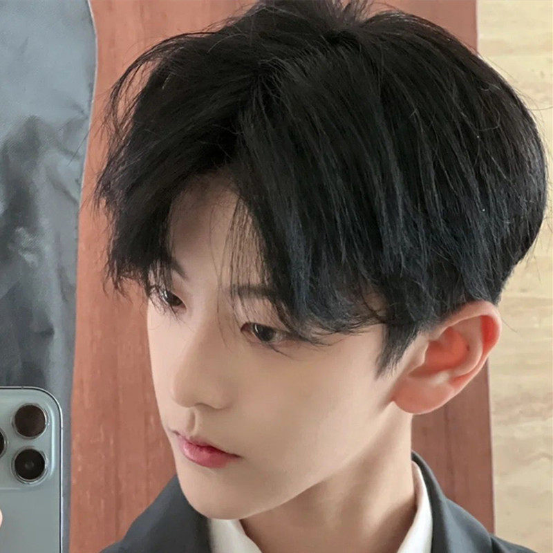 极速假发男短发时尚潮流r中分无刘海修脸短直发蓬松自然男士日常