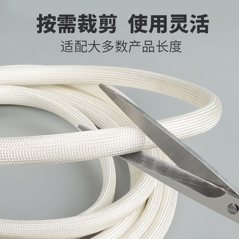 极速耐高温隔热绝缘套管定纹管玻璃纤维电线接头保U护套阻燃玻纤