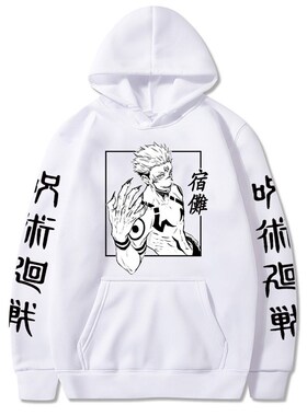极速Japanese Anime Funny Sukuna Hoodies Japan Style XJujutsu