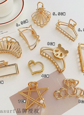 极速Korean bow hairpin Korean metal grab clip back oWf head