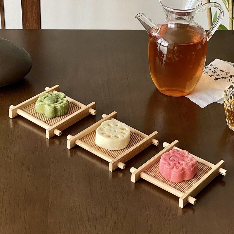 新品中秋中式点心糕点碟s子月饼拍摄道具摄影摆拍摆件饰品摆台托