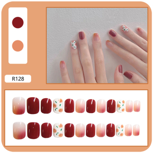 新品穿戴式美甲贴片成品套装全套工具G可拆卸短款甲片网红爆款假