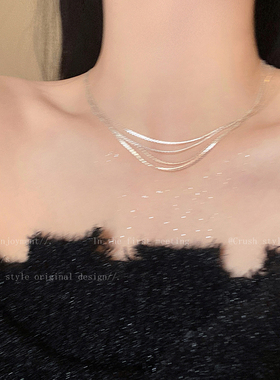 极速法式多层金属项链女isns轻奢小众简约冷淡风配饰2023年新款锁