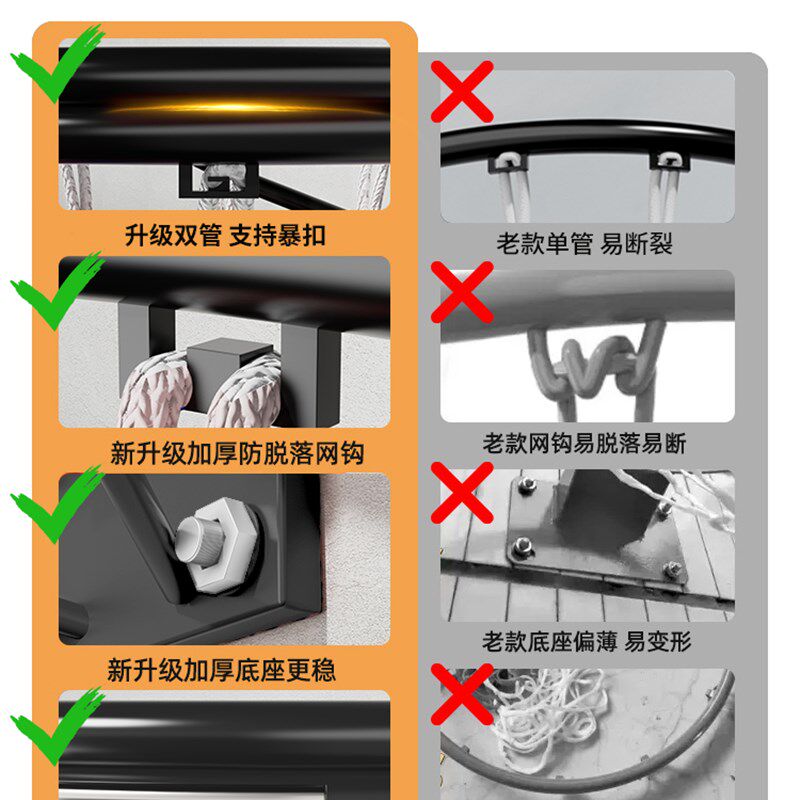 极速篮球框投篮架标准户外壁x挂式成人室外免打孔便携可移动家庭