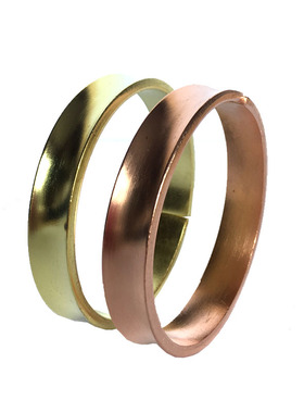 极速纯手工纯铜凹面黄铜紫铜手镯心经光面实P心加厚镯子手圈包邮