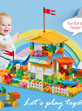 极速Big Particle Roof Bltocks Compatible City House Big Size