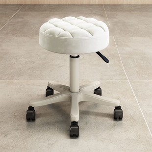 美容院凳子理发店美甲椅子旋转升降靠背大P工椅滑轮家用圆椅子