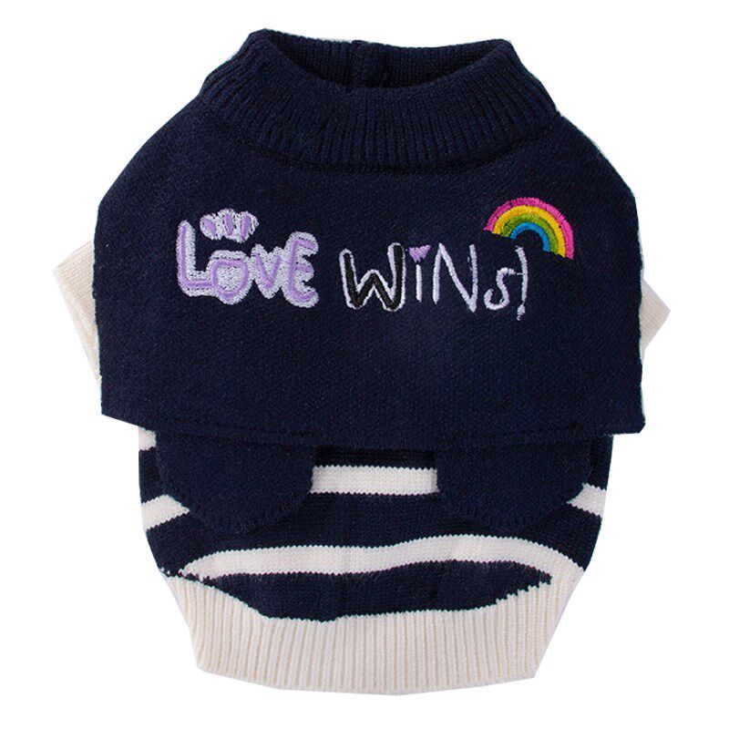 极速条纹小狗狗衣服两脚冬季保暖雪纳瑞比L熊泰迪博美小型幼犬宠