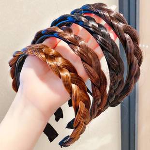 极速儿童鱼骨辫发箍头饰女孩w假发麻花辫子头箍宝宝带齿防滑头饰