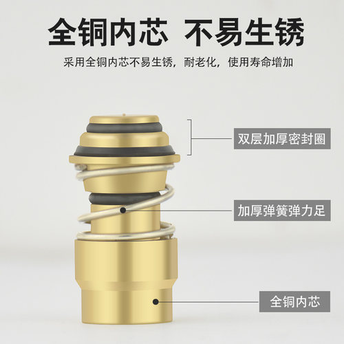 新品C式自锁快速接头空压机u气泵气管快插插管式高压SP/PP公母气