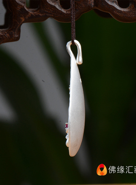 极速99银一叶菩提西藏名族风饰品I猪狗本命佛阿弥陀佛吊坠男