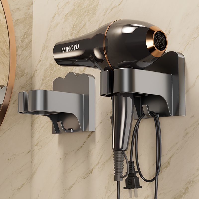 小熊吹风机置物架免打孔电吹风挂架壁挂式浴室收纳神器浴室壁挂