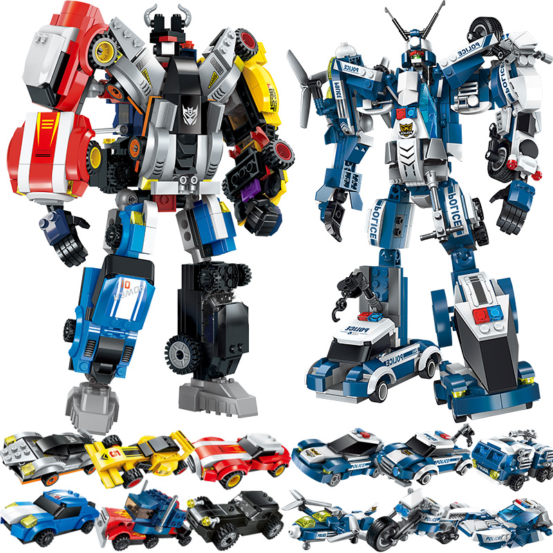 兼容乐高幻影忍者机器人合体变形积木小学生拼装玩具男孩动脑益智