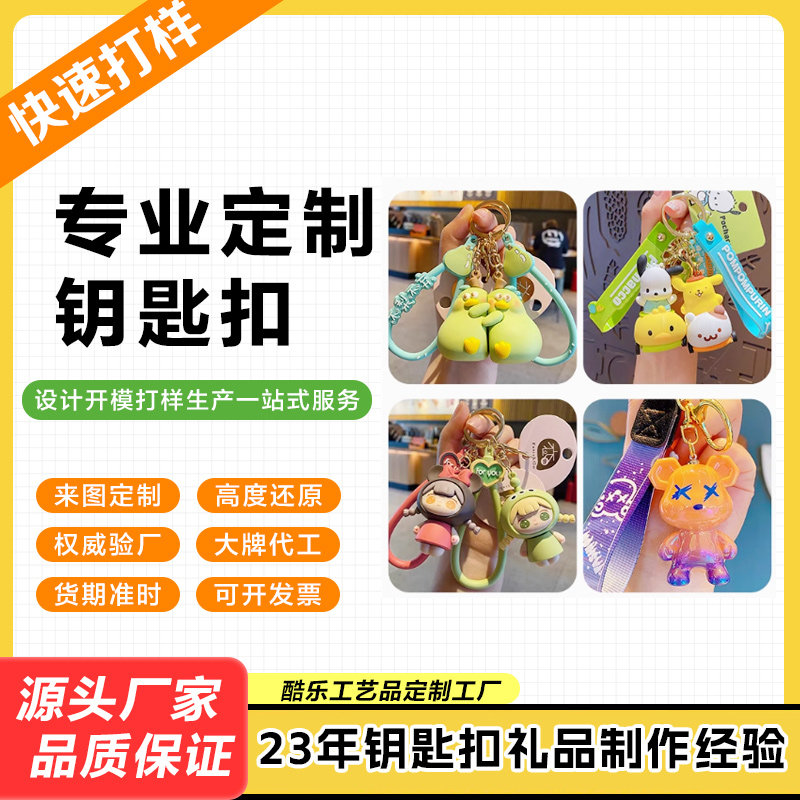 盲盒手办定制PVC树脂公仔冰箱贴手机架软胶订做玩偶手环钥匙扣