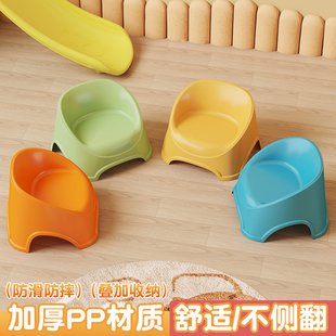 宝宝凳儿童凳靠背椅结实耐用加厚塑料矮凳家用板凳幼儿园靠背餐椅