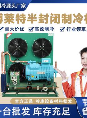 冷藏库全套设备制冷机组冷藏保鲜冻库20匹低温活塞螺杆压缩机博莱