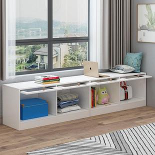 新品窗台柜卧室飘窗柜阳台柜储物落地柜可坐收纳柜置物架矮柜组合