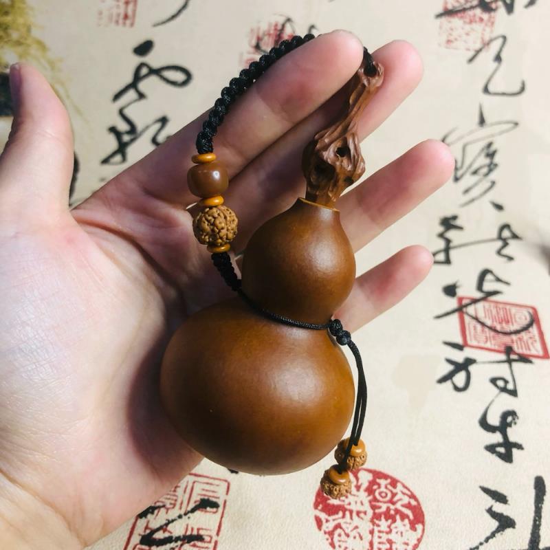 养剑葫芦纯手工定制枣木剑做旧葫芦开口手把件文玩配饰车内挂饰