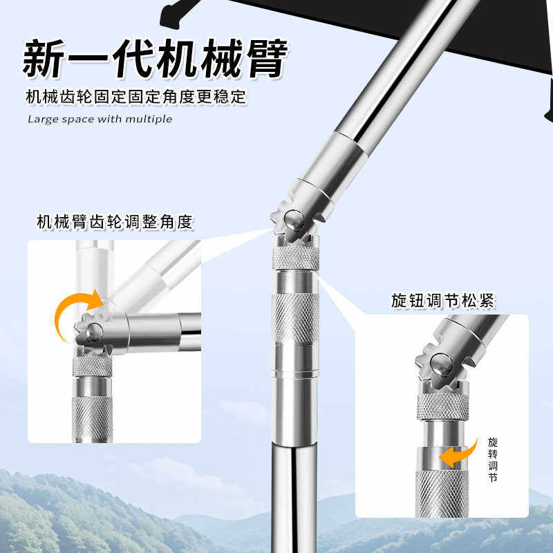 12棱大钓伞双万向手杖伞加厚黑胶遮阳户外伞防暴雨杆不锈钢钓鱼伞