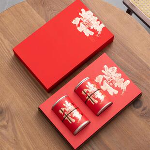 中秋新款茶叶包装盒空礼盒红茶绿茶岩茶半斤铁罐茶叶礼盒装空盒