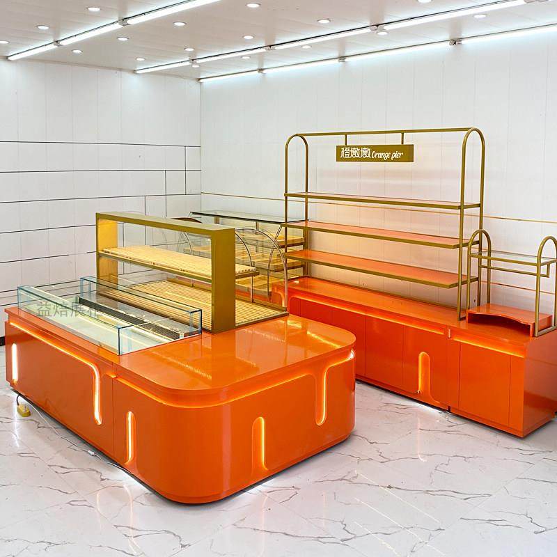 面包展示柜中岛柜蛋糕模型烘焙店糕点边柜展示架展柜货架架子柜台