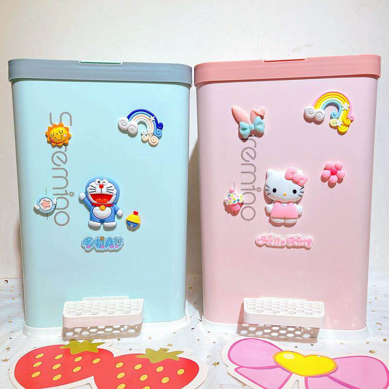 可爱卡通脚踏式垃圾桶家用客厅卧室厨房卫生间厕所带盖脚踩轻奢桶