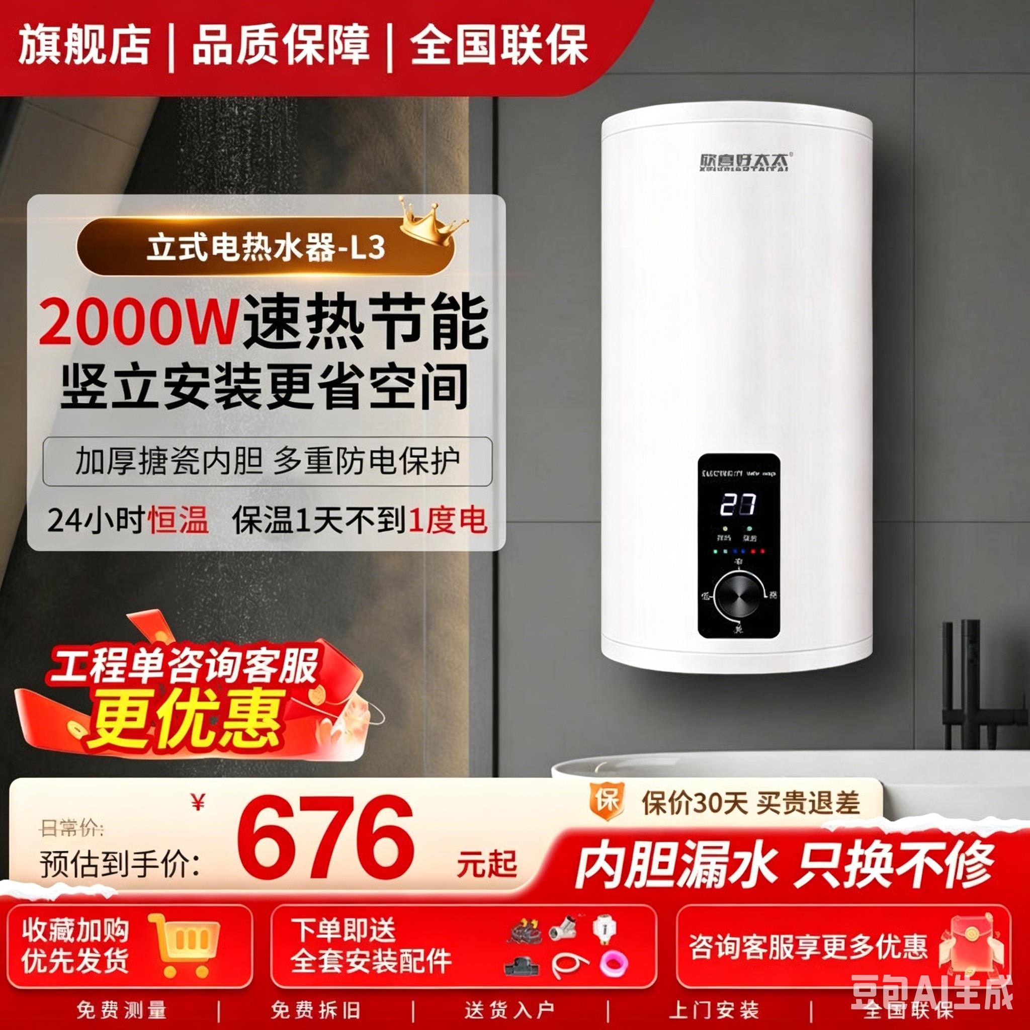 好太太卫生间恒温电热水