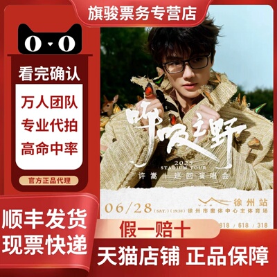2025许嵩巡回演唱会门票代拍许嵩徐州镇江成都武汉演唱会门票