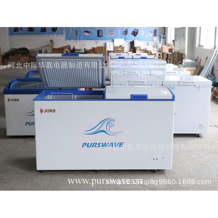 双温BCD-608太阳能冰柜冷冻冷藏直流车载12V24V压缩机制冷大容量