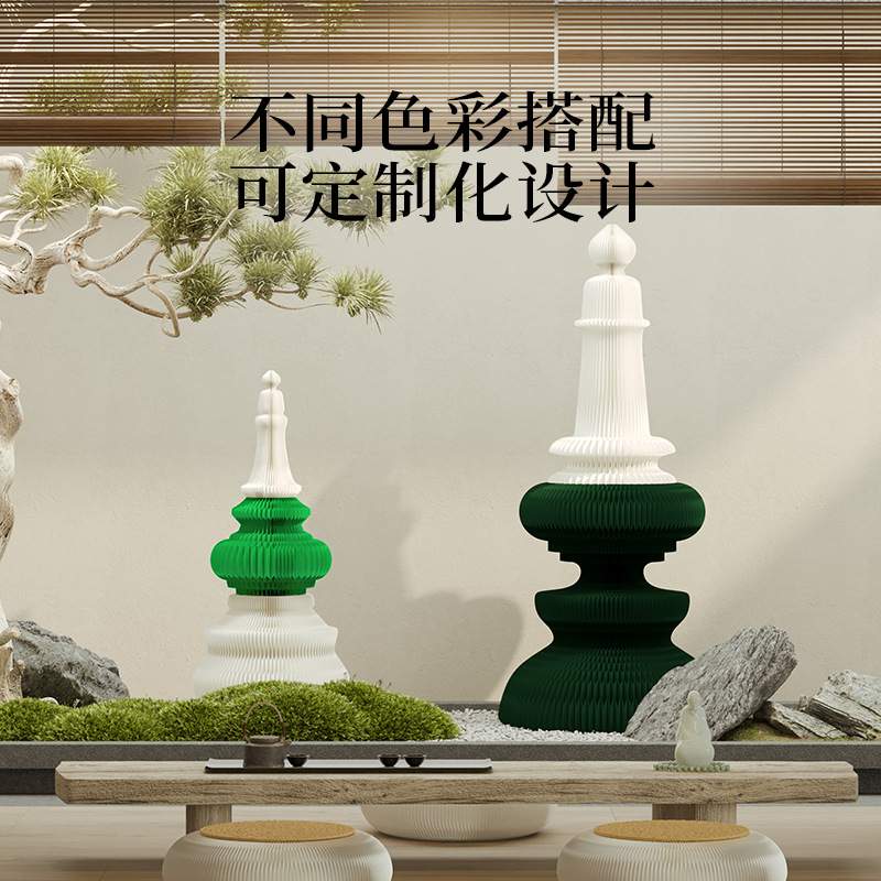 十八纸圆柱展示架千层塔装置展架商用办公展台艺术装饰陈列展示台