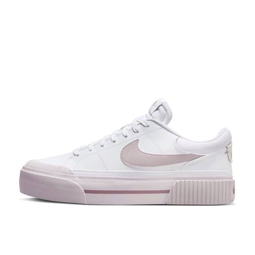 Nike Court Legacy Lift 舒适 板鞋 女款 白粉色DM7590-105