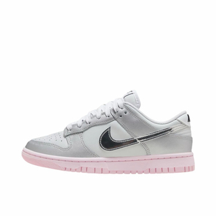 Nike Dunk LOW 耐磨复古运动轻便低帮板鞋 女款 银色HM3698-006
