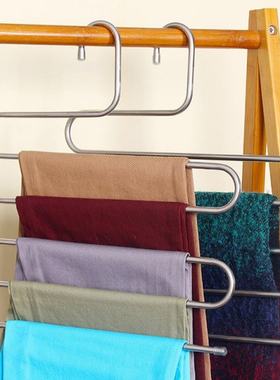 极速5 Layers Pants Rpack Hanger Clothes Organizer Multifunct