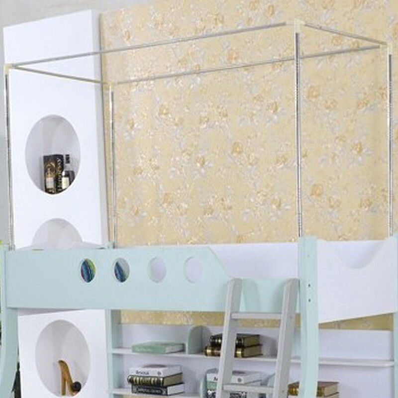 极速圣安贝蚊帐子母牀高低牀v上下铺蚊帐不锈钢坐牀式白色上铺宽9